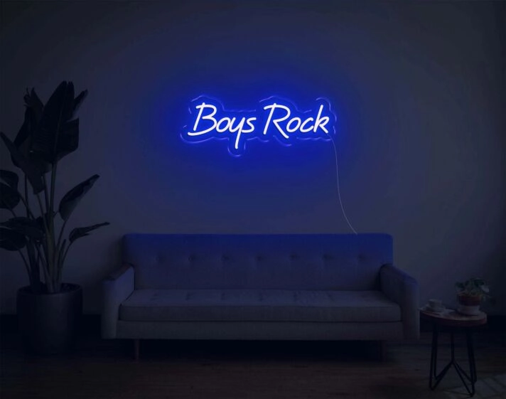 Boys Rock LED Neon Sign