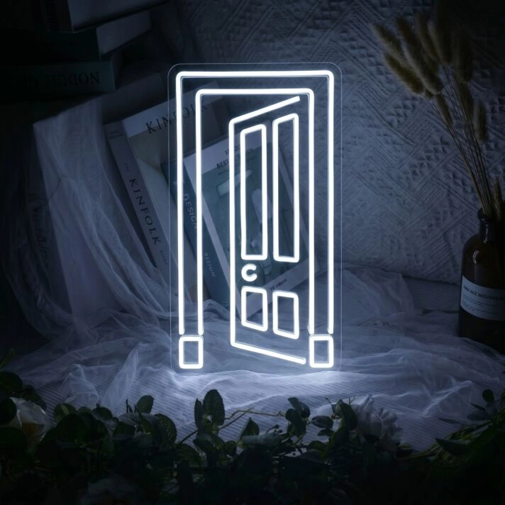 Brighten Your Entrance with the Opening Door LED Neon Sign - Perfect for Homes, Bars, and Welcoming Events