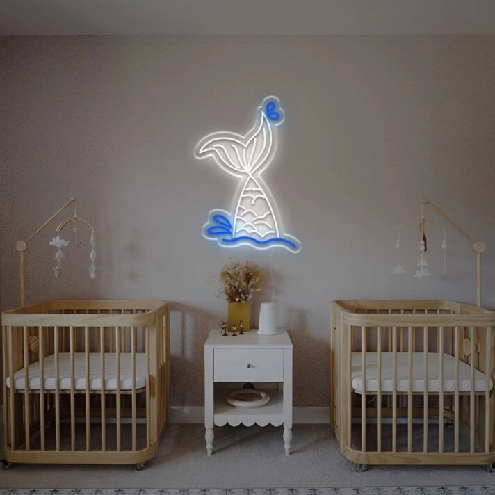 Brighten Up Your Living Space, Bar, or Seafood Restaurant with the Fish Jumping Into Water LED Neon Sign!