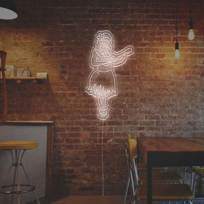 Brighten Your Tropical-themed Bar or Beach Wedding with Hawaii Lady LED Neon Sign