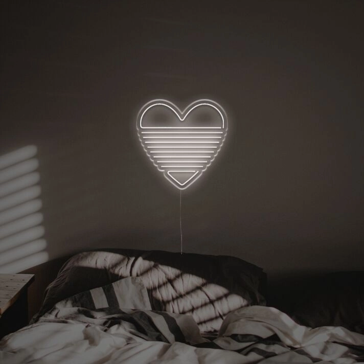 Add a Touch of Love to Your Wedding, Bedroom, or Valentine's Day Celebration with Rippling Heart LED Neon Sign.