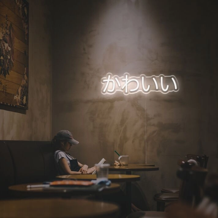 Brighten Up Your Space: Kawaii Japanese LED Neon Sign Perfect for Home Decor, Bars, and Trendy Office Environments