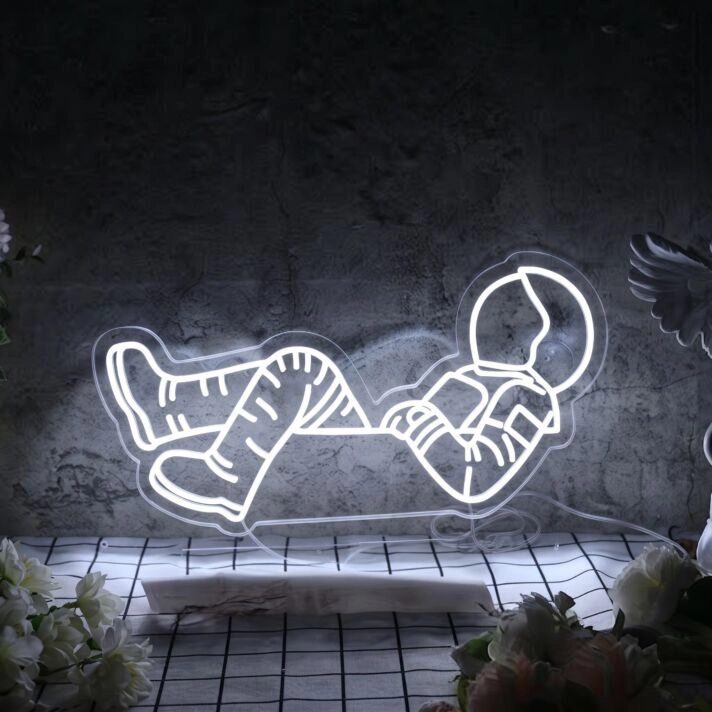 Brighten Your Space: Chilling Astrinaut LED Neon Sign for Home Decor, Office Vibes, and Party Illuminations.