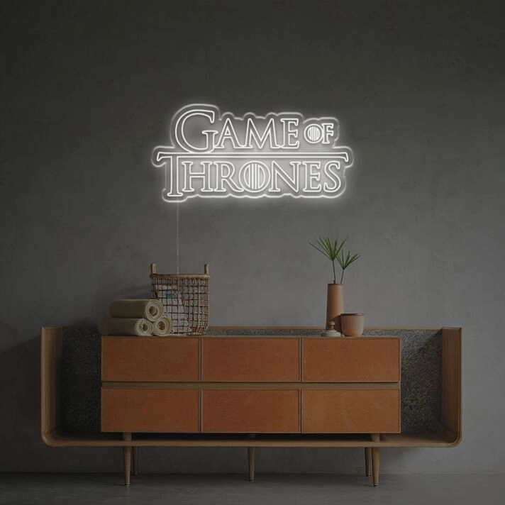 Game Of Thrones LED Neon Sign: Elevate Your Game Room, Man Cave, or Theme Party Ambiance