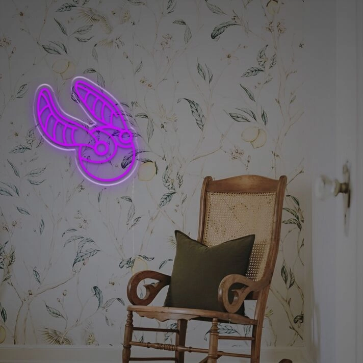Light Up Your Magical Moments: Golden Snitch LED Neon Sign for Weddings, Bars, and Enchanting Home Decor