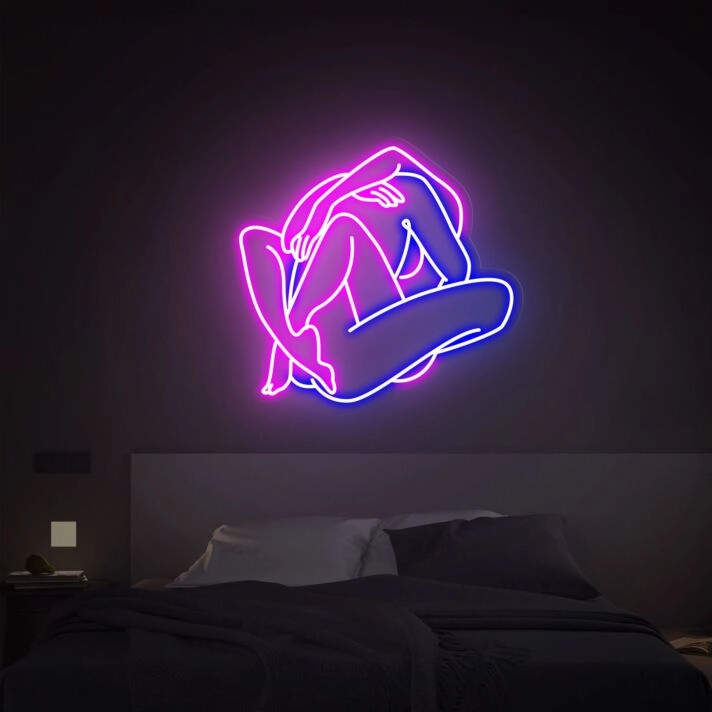 Enhance Romantic Evenings and Special Anniversaries with Erotic Art Neon Sign: Perfect for Bedroom Ambiance, Couple's Retreats, and Intimate Gift Ideas