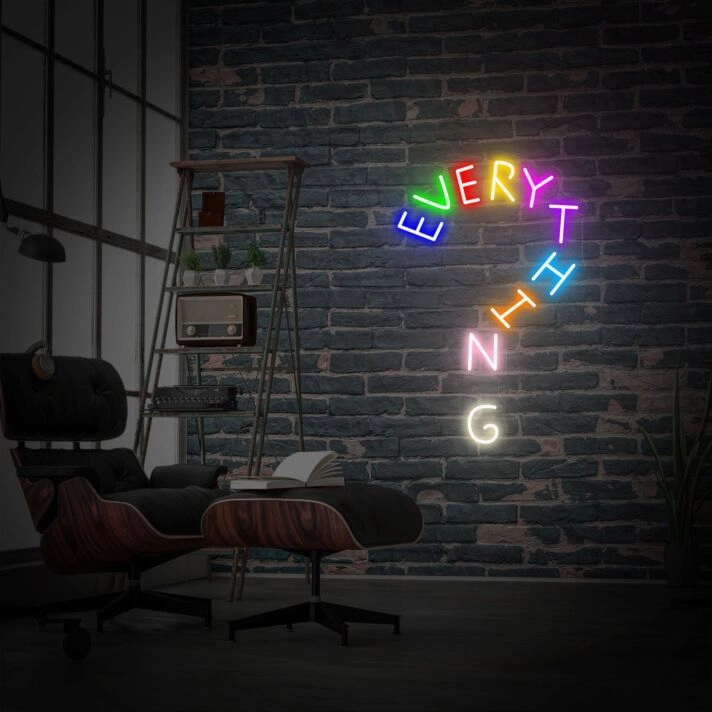 Brighten Your Space: Everything Neon Sign Light for Office, Living Room, Weddings, and Parties Interior Design Enhancement.