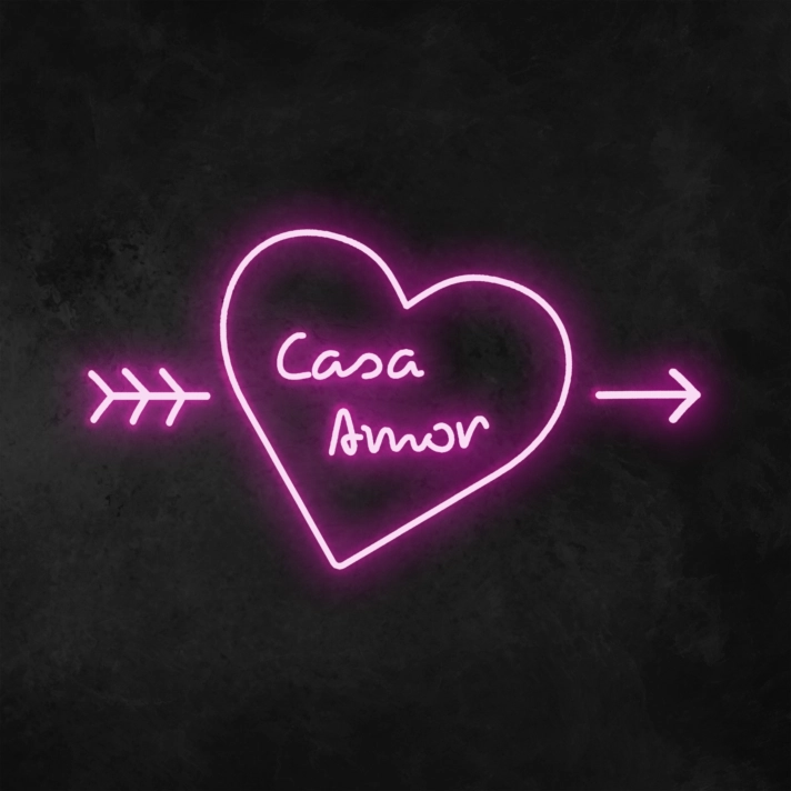 Customize Casa Amor Heart Neon Sign