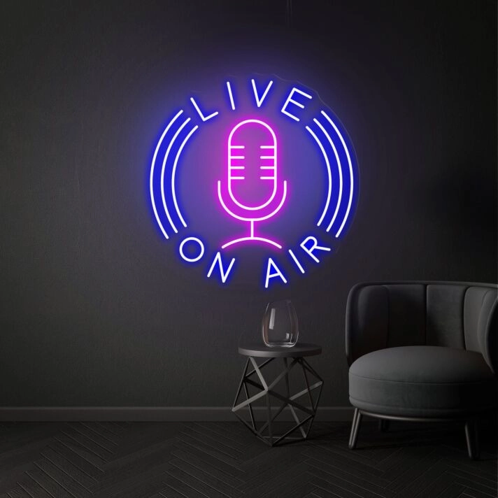 Brighten Your Home Studio, Office, and Parties: Live On Air Decoration Neon Sign for Room Wall Decor
