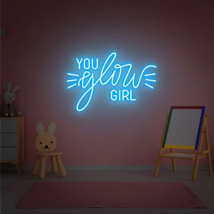 Brighten Your Space: You Glow Girl Led Neon for Girls Bedroom, Office, and Boutique Ambiance Enhancement