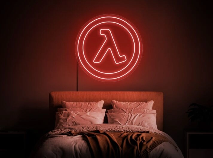 Brighten Up Your Gaming Space, Party, or Man Cave with the Half Life Neon Sign - Perfect for Gamers Seeking to Add a Radiant Touch of Half Life Wall Decor and Art.