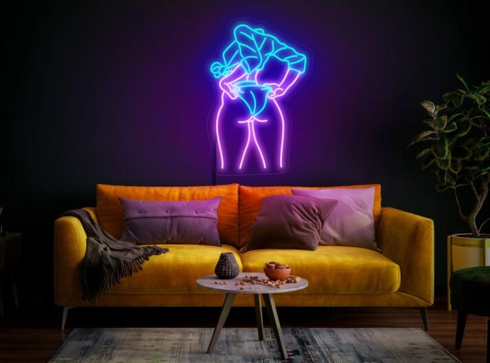 Elevate your home, office, or boutique's ambiance with the Woman Body Neon Sign Booty Body Neon Sign Lady Neon Sign Aesthetic Neon Body Wall Art.