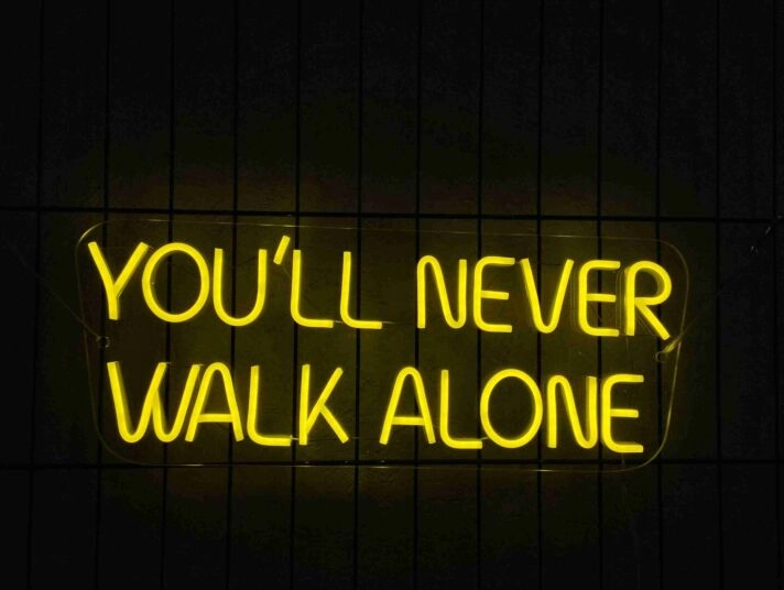 Brighten Your Game Nights, Celebrations, and Home Spaces with the Vibrant "You'll Never Walk Alone" Neon Sign – The Ultimate Liverpool Decor for Fans