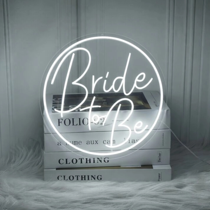 Enhance Your Wedding, Reception, or Romantic Home Setting with Bridal Signage Decor Wedding Backdrop LED Neon Sign.