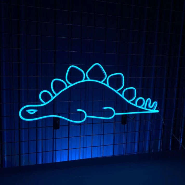 Brighten Your Child's Space and Special Celebrations: Dinosaur Led Sign Dinosaur Custom Name Children Neon Light Room Kid Decor for Bedrooms, Playrooms, and Birthday Parties.