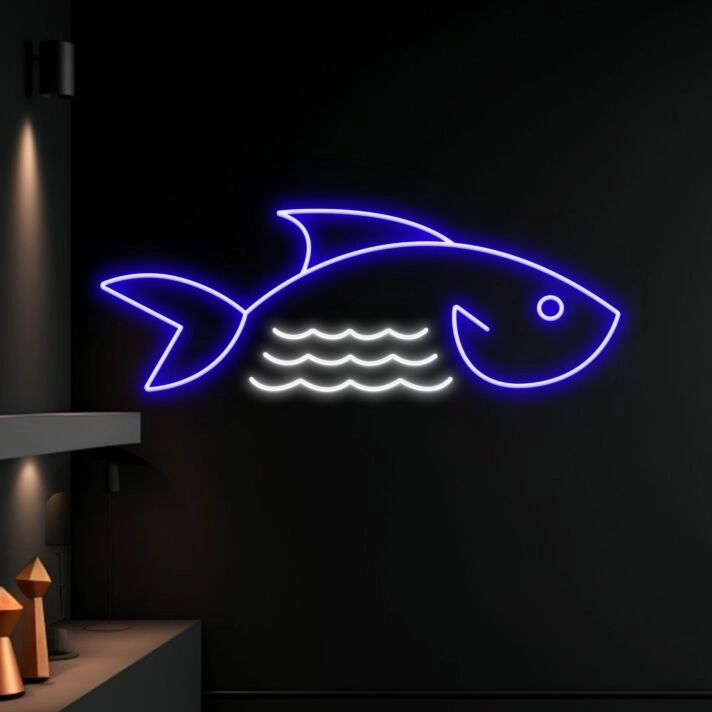 Enhance Your Space: Fish Led Neon Sign Sea Animal Led Sign Perfect for Home Decor, Bars, and Fishing Enthusiasts' Gatherings.