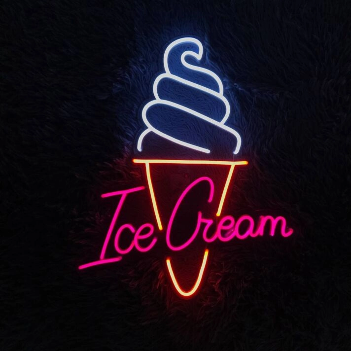 Brighten Your Space with Ice Cream Neon Led Light - Perfect for Home Decor, Cafes, and Sweet Celebrations!