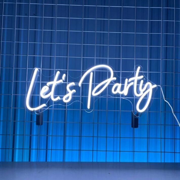 Lets Party Led Neon Sign Christmas Decor