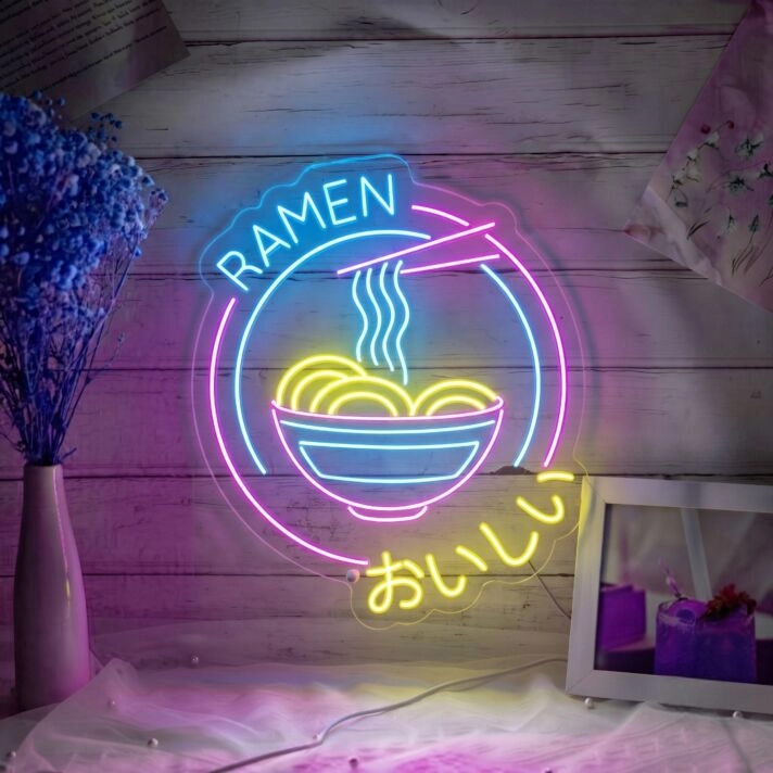 Ramen Neon Led Sign Ramen Japanese Logo Decor Ramen Hanging Led Neon