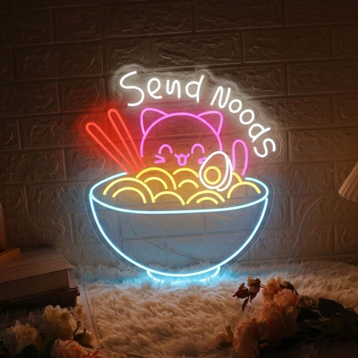 Ramen Neon Led Sign Ramen Japanese Logo Decor Ramen Hanging Led Neon Sign