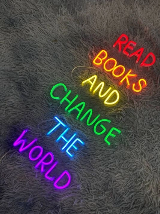 Read Book And Change The World Led Neon Sign