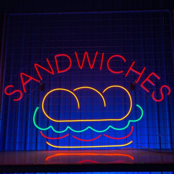 Sandwiches Restaurant Led Neon Sign Sandwiches Neon Light Sandwiches Logo Decor
