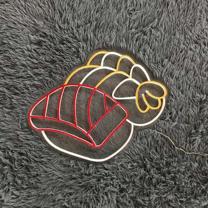 Sashimi Japanese Logo Decor Sushi Hanging Led Neon Sign Light Sushi Store Wall Decor