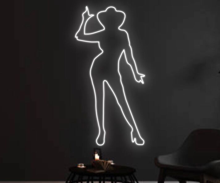 Sexy Naked Cowgirl Led Neon Sign Texas Cowgirl Neon Led Sign Cowgirl Bar Decor