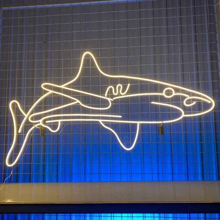 Shark Custom Led Neon Sign Sea Animal Shark Led Sign Shark Neon Light Room Kid Decor