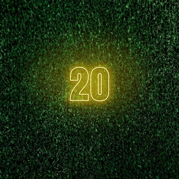 Number Twenty LED Sign