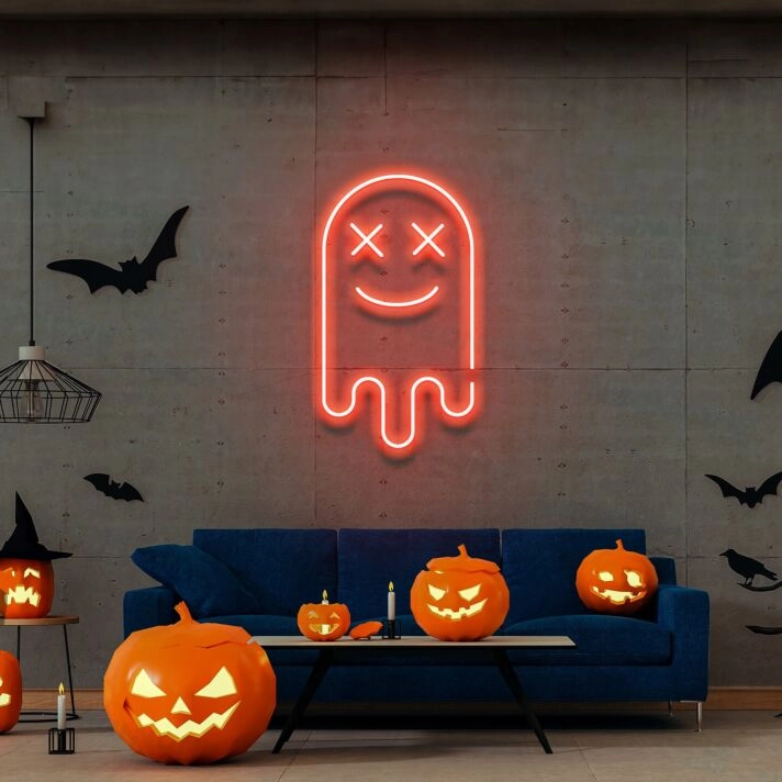 Ghost Led Neon Sign Ghost Halloween Decoration