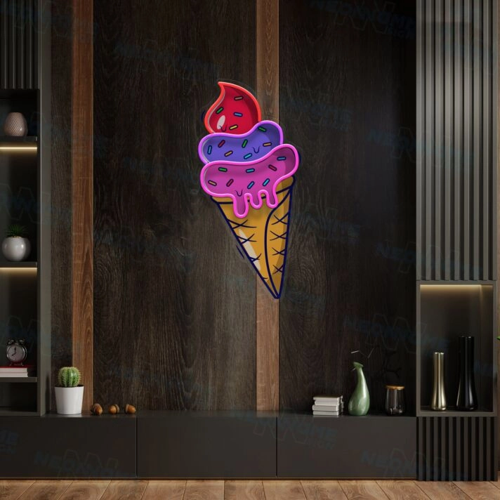 Ice Cream Led Uv Neon Sign Neonicecream Shop Decor