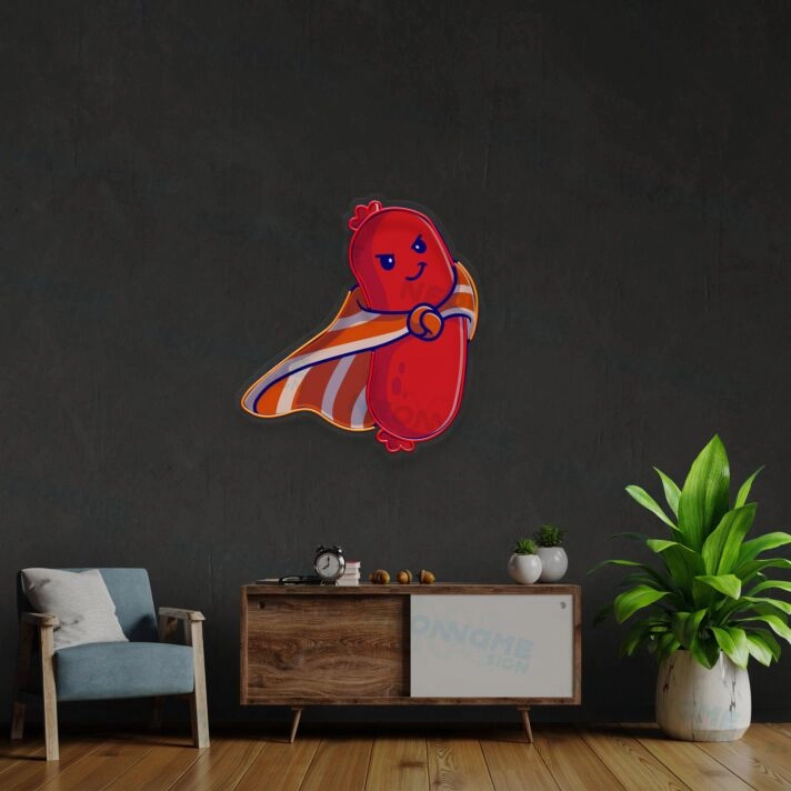 Sausage Led Uv Neon Sign Funny Restaurant Wall Decor Sausage Sign