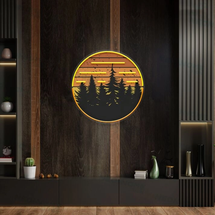 Sunset Sunrise Led Light Living Room Wall Decor Led Uv Neon Sign