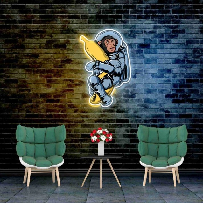 Monkey Uv Light Neon Artwork Illuminate Your Space
