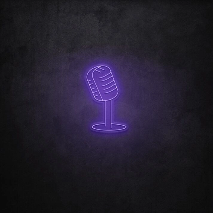 Microphone LED Neon Sign