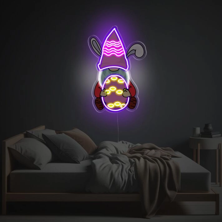 Goblin With Thanksgiving Egg LED Neon Acrylic Artwork