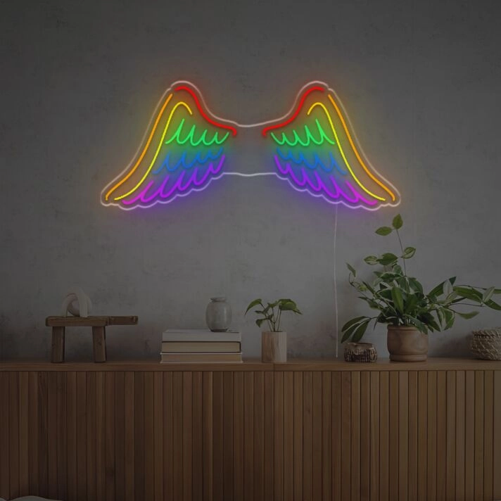 Colorful Wings LED Neon Sign