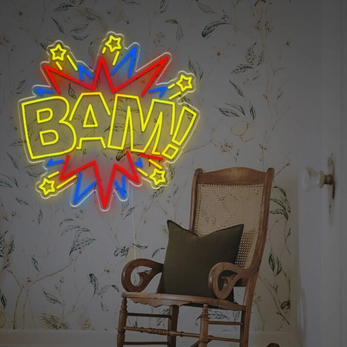 Bam With Bomb LED Neon Sign