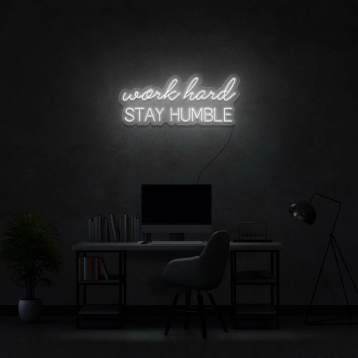 Work Hard Neon Sign