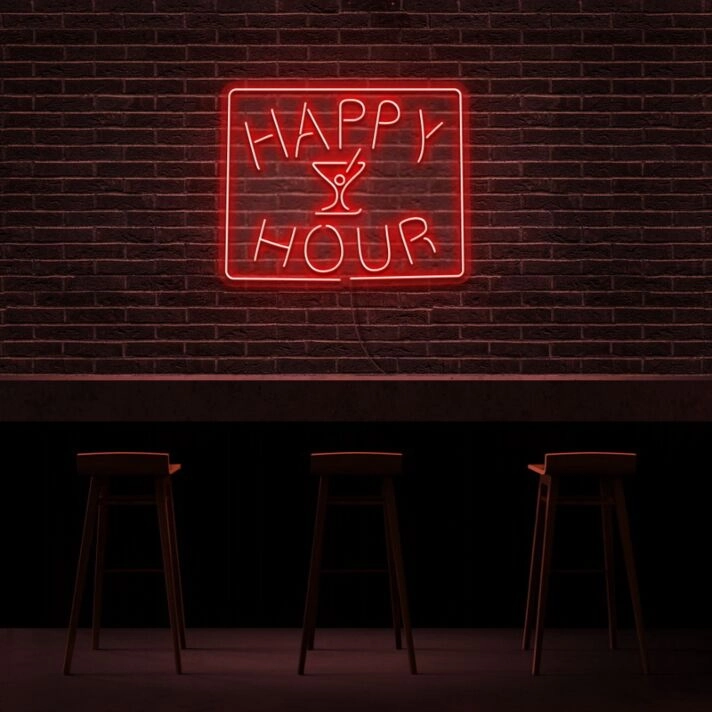 Happy Hour Neon Sign