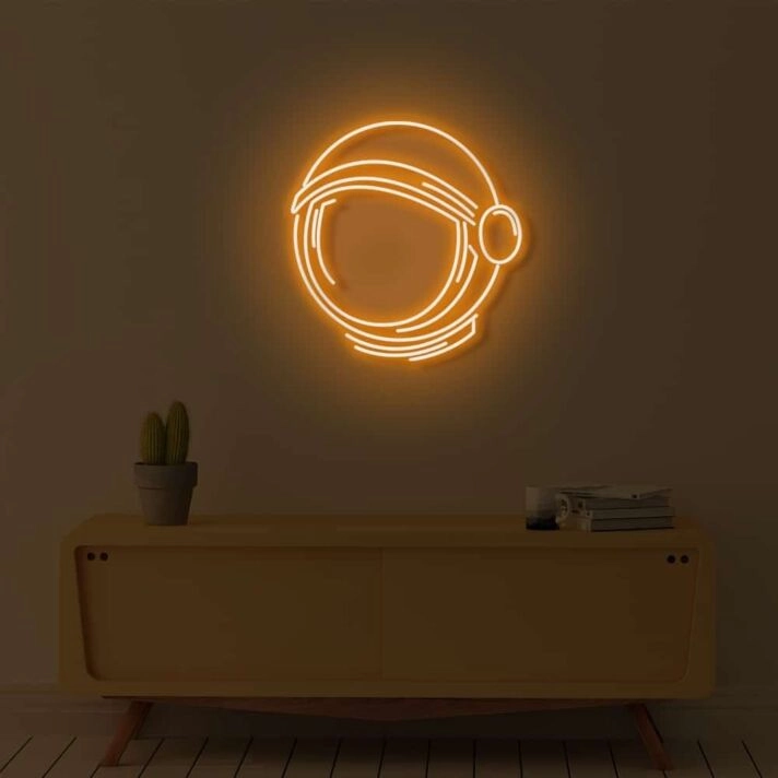 Space Man Head LED Neon Sign