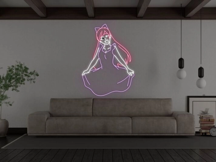 Anime Pretty Girl Neon Sign