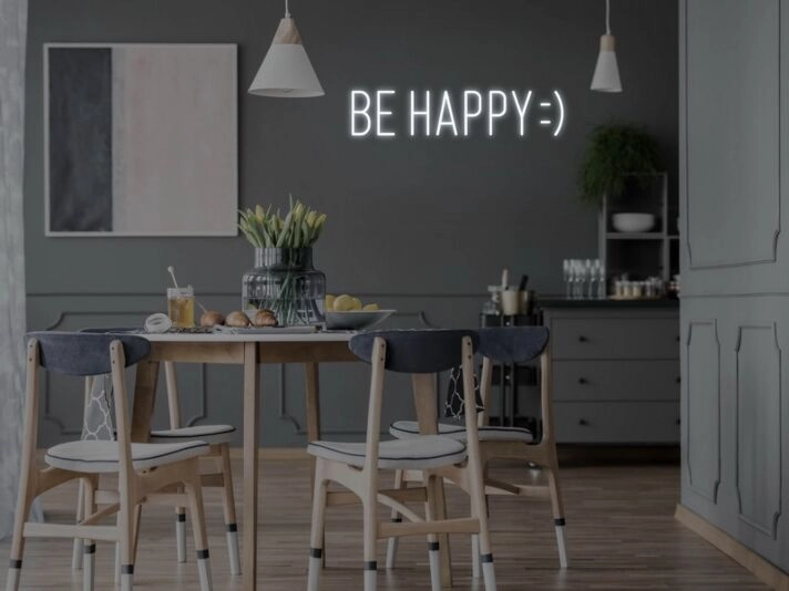 Be Happy Neon Sign