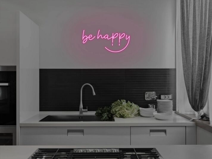 Be Happy Neon Sign