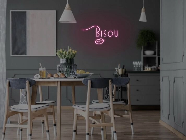 Bisou Neon Sign