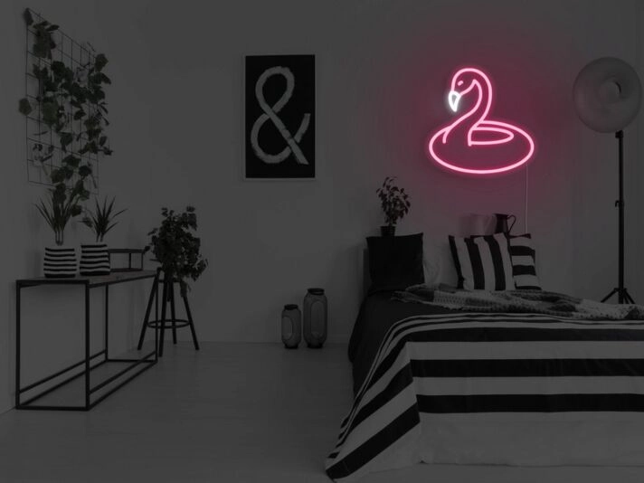 Flamingo Pool Floaty Neon Sign