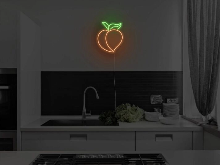 Peach Sign Neon Sign