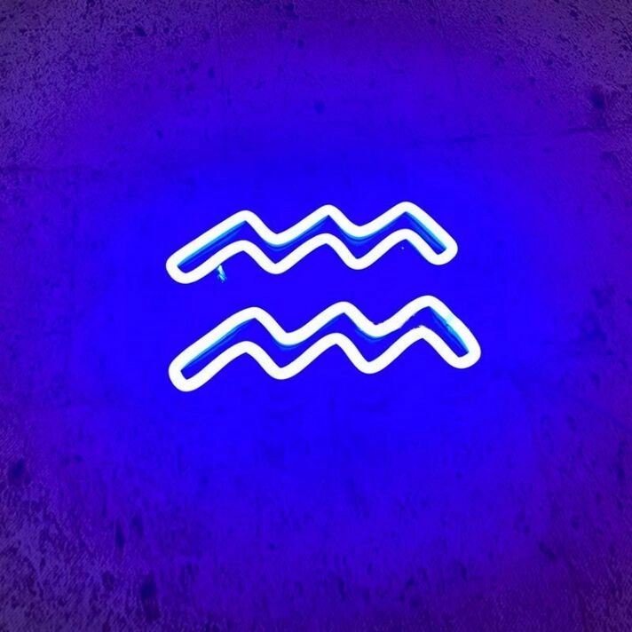Aquarius Zodiac Neon Sign