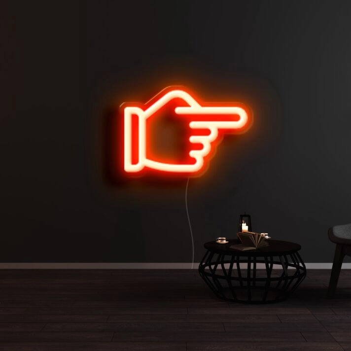 Index Finger Neon Sign